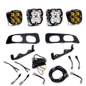 Ford Super Duty Fog Light Pocket Kit - Baja Designs - Squadron Sport/SAE 2.0 Dual - Amber - `23-`25 Ford Super Duty Fog Light Pocket Kit - Baja Designs - Squadron Sport/SAE 2.0 Dual - Amber - `23-`25